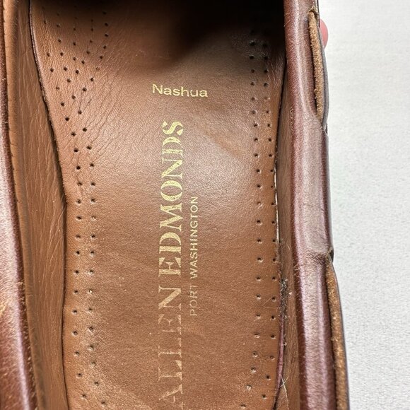 Allen Edmonds Nashua Mens Size 11.5 (E) Wide Tassel Loafers Black/Brown Two Tone - Picture 9 of 10